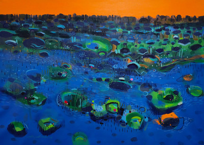 Miska Mohmmed | Dusk over Lotus Fields