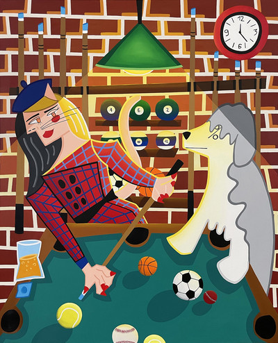 Sol Felpeto | Cat Playing Pool with Dog’s Balls